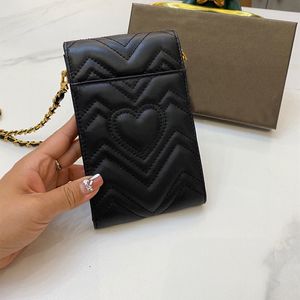 designer Fashion Phone Pouches Bags Women Shoulder bag messenger Coin Purse High Quality Leather Cellphone Wallets Crossbody