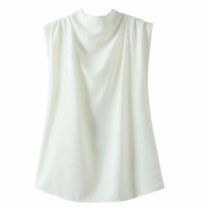 Elegant ärmlös kvinna skjortor sommar vit mode damer casual blus koreanska topp kvinnliga skjorta tjejer chic toppar 210527