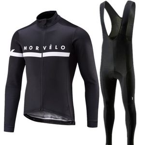 Pro Cykel Jersey Set 2021 Morvelo Långärmad Mountainbike Cyklingkläder Andningsbar MTB Cykel Kläder Weat Suit For Mans