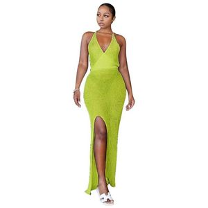 Frauen Sommer Strandkleid Häkeln Strand Cover Up Gestrickte Beachwear Backless Sexy Badeanzug Cover Up Frauen Bikini Coverup Kleid X0726