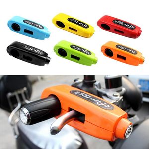 Motorcykellås Handtag Skyddsskydd Säkerhetslås Bromsgas Grip Anti-stöld för batteridriven Scooter Motobike Grips Caps Lock Universal