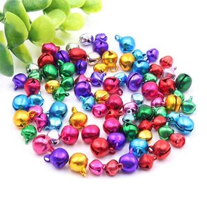 200 pcs Jingle Bells Ferro Loose Beads Pequeno Para Decoração Festival / Decorações De Árvore De Natal / Diy Crafts Acessórios Decoração 211104