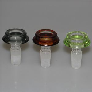 Partihandel Hookah Funnel Snowflake 14mm 18mm Man Glasskålar Rökning Skål Piece Tillbehör till Tobak Glas Bongs Olja DAB Riggar Vattenrör