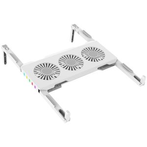Portable Folding Laptop Cooling Pad Stand RGB Notebook Cooler USB C Powered 3 Fans Support Up to 18 Inch XBJK2105