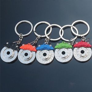 Cute Metal Auto Parts Disc Brake Keychain Hub Calipers Key Ring For Car Pendant Key Chain For Men Gift Trinkets S142 Y0414