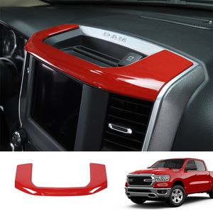 Dodge RAM 1500 18+アクセサリーのためのレッドセンターコンソールの収納コンパートメントパネルの装飾