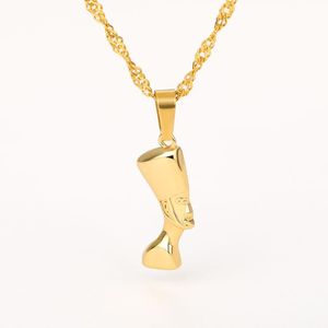 Cadena De Oro Egipcio al por mayor-Collar de la reina egipcia para las mujeres Joyería de moda de color oro exótico Unisex Acero inoxidable Joyería Cadenas de regalo africano