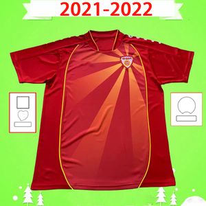 Noord-Macedonië Voetbal Jersey Alioski Pandev Jahovic 2021 2022 Nationaal Team Red Home and Away Yellow Ibaimi Men Kit Voetbal Shirt 20 21 22