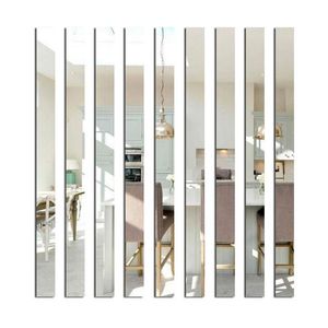 Muurstickers 15 stks Eenvoudige Lijnen Acryl 3D DIY Achtergrond Spiegel Strips Plafond Taille Lijn voor Living Dining Room Art Decor
