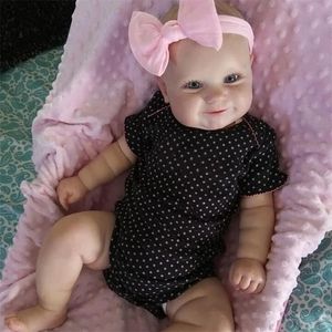 50 / 60cm Bonecas Bebe Reborn Baby Dolls LifeLike Real Soft Touch Maddie med handritning Hår Handgjord Konstdocka Presentleksaker Kids 220315