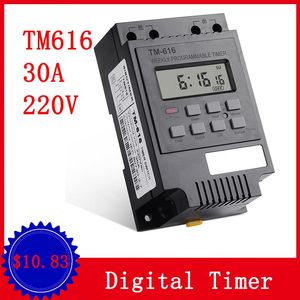 Timer TM616 30A 220V Timer elettronico programmabile settimanale Interruttore orario digitale 7 giorni Heavy Duty elettrico Montaggio su guida Din