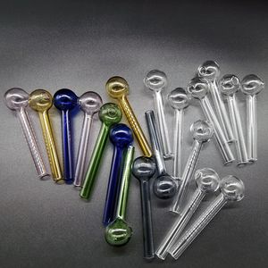 Vattenrör Oljebrännare Glas Bong 4.0inch Tjock Pyrex Färgglada Klar högkvalitativa Tobak Torka Herb Brännare Rök tillbehör Dab Rag