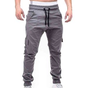 Męskie spodnie Cargo Ar-My Wojskowe Spodnie Taktyczne Sznurek Jogger Mężczyźni Multi Pocket Streetwear Mężczyźni H1223