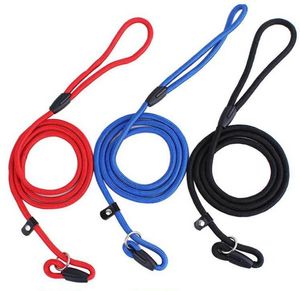 Corda in nylon Sussurratore per cani stile Cesar Millan Guinzaglio da addestramento e collare Rosso Blu Nero Colori SN772