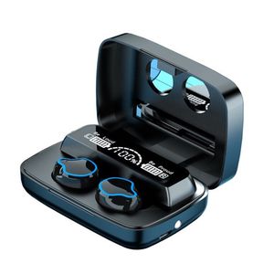 M9 TWS trådlös Bluetooth 5.1 Hörlurar Bass ljud HiFi Mini In-Ear Sports Running Headsets Earbuds Buller Avbryt LED-display