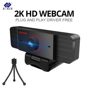 1080p CAM med mikrofonkameror 2K USB webbkamera PC-datorkamera
