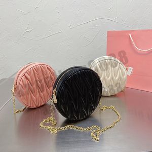 Lyxdesigner märke all-match mode axel mini runda väskor handväskor kvinnor kedjor mobiltelefon lady väska plånbok 2021 cossbody metallic härlig liten liten