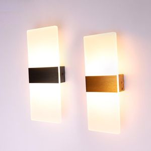 Lampada da parete LED Sconce Modern Light Lampade Warm Cool White Up And Down Apparecchio di illuminazione per interni in acrilico per soggiorno camera da letto