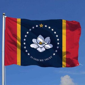 Mississippi-Flagge SCHNELLER Versand Direkter Fabrikgroßhandel 3x5Fts 90x150cm USA-Staatsbanner Gemischte Reihenfolge für hängende Dekoration DAP330