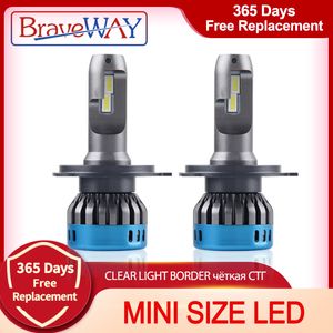 BraveWay Auto Lamps LED Chip H1 H4 H7 H8 H11 9005 HB3 9006 HB4 Car Led Headlight Bulb Fog Light 16000LM 6500K 50W Conversion Kit