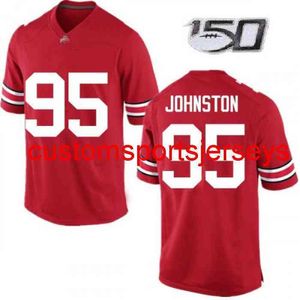 Maglia da uomo cucita da donna Youth 95 Cameron Johnston Ohio State Buckeyes Red NCAA 150th Jersey Personalizzata qualsiasi nome numero XS-5XL 6XL