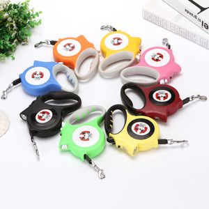Pet Automatic Retractable Leash with Light Dog Walker for Small Dogs 5 Meters Dog Leash Dog Accessories for Small Dogs Harness 211006
