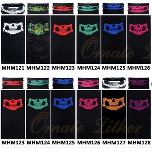 Skull Scarf Thin Balaclava Seamless Bandana Cycling Headscarf Ski Mask Ghost Facemask Neck Warmer Hiking Headband Men 10pcs/lot