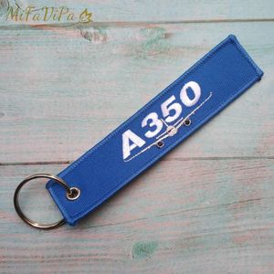 Wholesale luggage tags for men for sale - Group buy MiFaViPa Blue A350 Keychain Fashion Trinket Phone Strap Embroidery Aviation Airbus Key Chain For Men Gift Luggage Tag Porte Clef Keychains
