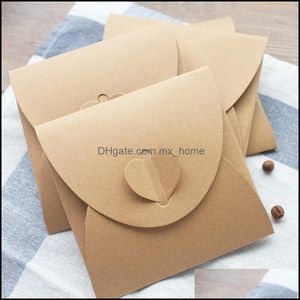 Event Event Event Supplies Home GardenWolesale- 50pcs 13x13cm Rękaw z dysku 250GSM Kraft DVD Paper Bag Er CD Opakowanie Kopulowe koperty Wed Wed