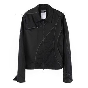 Mäns jackor Rätt PAF3 0 Öppen linje Stereo Cut Black Kiko Stitching Pioneer Short Jacket