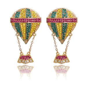 Balão de Bohemia Brincos de Rhinestone Feminino Brincos de Cristal Dangle para Mulheres Moda Xmas Jóias Festa Presente