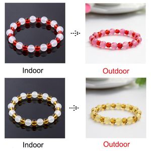 Uv Bracelets achat en gros de Bracelets de charme Boeycjr coloré Modification UV Couleur Perles de couleur Bangles Bracelet de bijoux à la main pour femmes Energy
