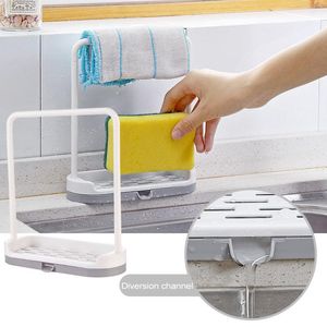 Küche Lagerung Organisation Waschbecken Abfluss Rack Tischplatte Schwamm Seife Geschirrtuch Lappen Halter Organizer Wasser Sammler Für Home Badezimmer Vupw