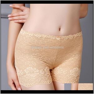 Mutandine da donna 3 pezzi Pantaloni corti di sicurezza in pizzo Estate Scava fuori sotto la gonna Collant da donna Boxer traspiranti F7Mrs Q9F7K