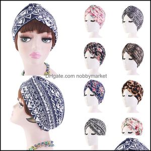 Czapka / SKL Czapki Kapelusze Kapelusze, Szaliki Rękawiczki Moda Aessories Muzułmanin Cross Turban Inner Hidżab Czapka Bandanas Islamski Kapelusz Pałąk Głowy Szalik R