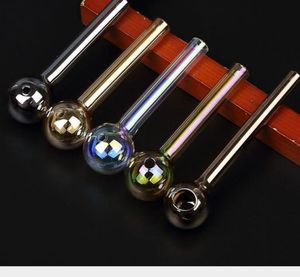 2021 Nano placcatura Pipa per bruciatore a nafta in vetro Pyrex Tubi colorati di qualità Grandi tubi per tubi Punte per unghie