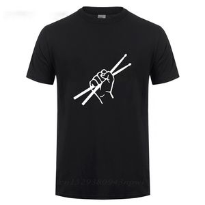 Summer Style Drum Drummer T-shirt Kortärmad Drumming Rolig födelsedaggåvor T-tröja för män Bomull Plus Storlek Tshirt 210706
