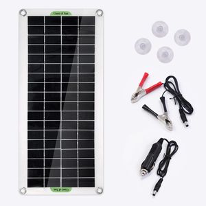 25W Portable Solar Panel Batteriladdare USB Kit Completecell Smart Phone Flexibel Power Bank Camping Bil Laddning