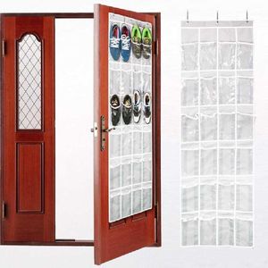 Pocket Mesh Cloth Box Hanging Bag Wall-mounted Sundries Organizer Holder Room Door Behind Shoes Slippers Storage Bags