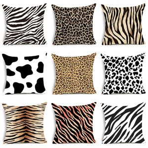 Moda Animal Padrão Leopardo Descanso Caso Zebra Padrão Travesseiro Capa Home Sofá Carro Coxim Capa T500842