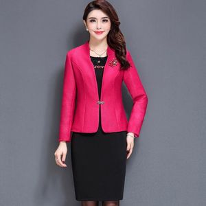 Women's Suits & Blazers High Quality 2021 Fashion Women Wedding Mother Autumn Dress Suit Mid Old Aged Clothing Plus Size Slim