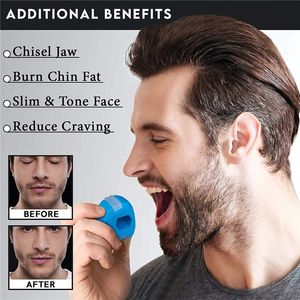 Silicone Jaw Trainer Músculo Facial Mastigar Forma Dispositivo Bolas de Fitness Pescoço Face-Lift Bola de Exercício park888 seller