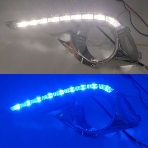 2Pcs DRL Daytime Running Lights For Toyota Highlander 2012 2013 2014 fog lamp cover headlight 12V Daylight car-styling