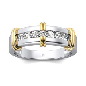 Szjinao Real 925 Sterling Silver Anel de Moissanite Mulheres Promessa Diamante Anéis Designer Luxo Banhado A Ouro Dubai Jóias