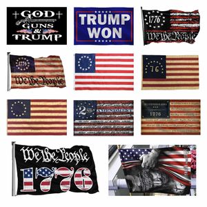 Stock American Flagg-Glauben über Angst Gott Jesus 3x5ft Flaggen 100d Polyester Banner Indoor Outdoor Lebendige Farbe Hochqualität mit zwei Messingstaaten 496