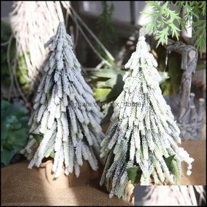 Decorations Festive Party Supplies Home & Garden33 Cm/13 Inch Artificial Christmas Tree With Snow Effect Silk Flowers For Home/Wedding Decor