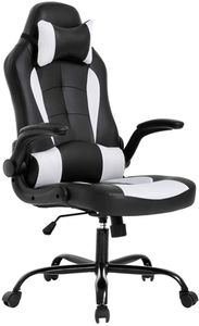 PC Gaming Przewodniczący Biuro Biurowe Krzesło z obsługą lędźwiową Przeliczanie ramiona Headrest PU Leather Executive High Back Computer Krzesło