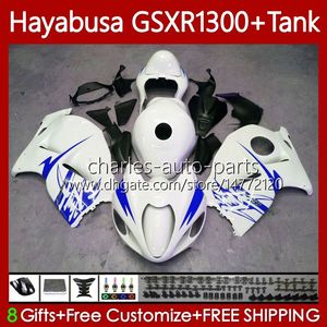 Body Kit For SUZUKI Hayabusa GSXR 1300CC WHITE BLUE 1300 CC 2002 2003 2004 2005 2006 2007 74No.143 X-R1300 GSX R1300 GSXR-1300 96-07 GSXR1300 96 97 98 99 00 01 Fairings