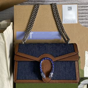 Damen Luxurys Designer-Taschen Umhängetasche Umhängetasche Denim-Handtaschen Geschenkbox-Verpackung