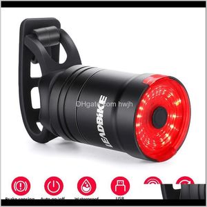 Lights Leadbike Smart Bike Tail Broms Sensing Cykellampa Cykling IPX6 USB Laddbar LED TAILLIGHT MTB Accesorios B4NCB UE7ZL